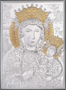 Obrazek srebrny - Matka Boska Częstochowska 