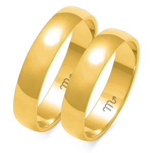 Złote Obrączki Ślubne O-2, 3 mm, półokrągłe, próba 333
